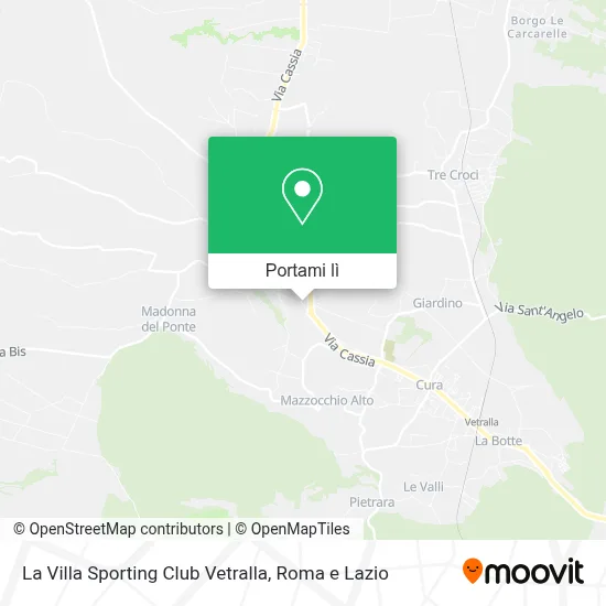 Mappa La Villa Sporting Club Vetralla