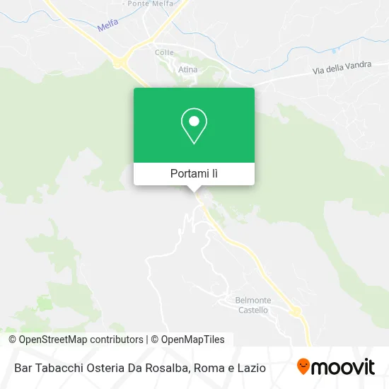 Mappa Bar Tabacchi Osteria Da Rosalba