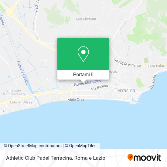 Mappa Athletic Club Padel Terracina