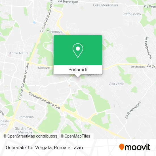 Mappa Ospedale Tor Vergata