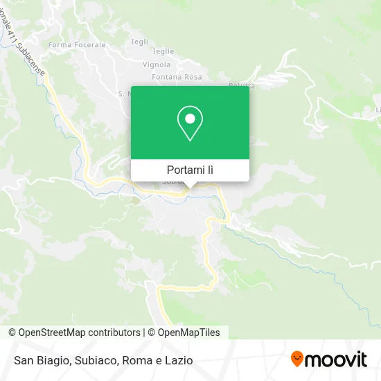Mappa San Biagio, Subiaco