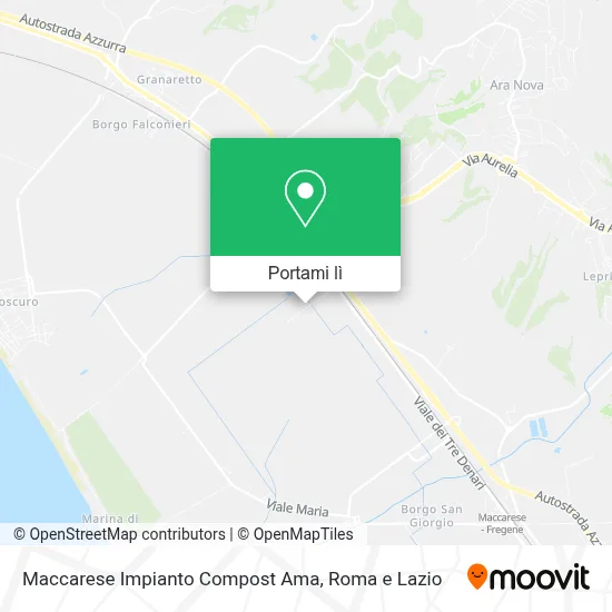 Mappa Maccarese Impianto Compost Ama