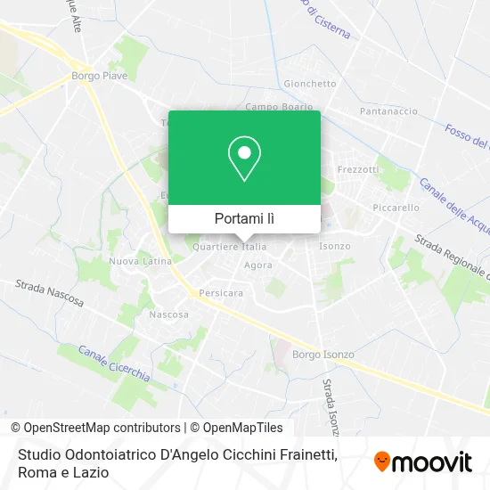 Mappa Studio Odontoiatrico D'Angelo Cicchini Frainetti