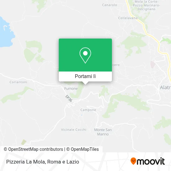 Mappa Pizzeria La Mola