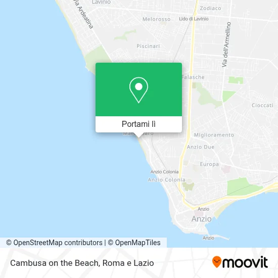 Mappa Cambusa on the Beach