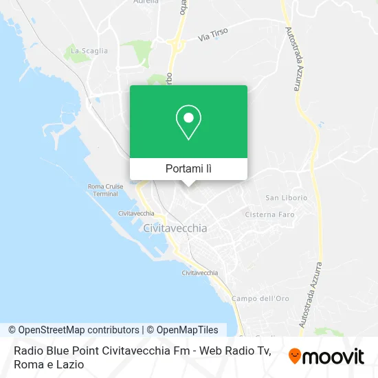 Mappa Radio Blue Point Civitavecchia Fm - Web Radio Tv