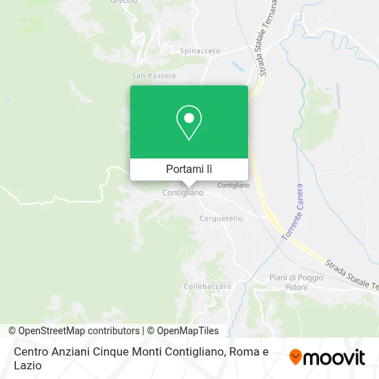 Mappa Centro Anziani Cinque Monti Contigliano