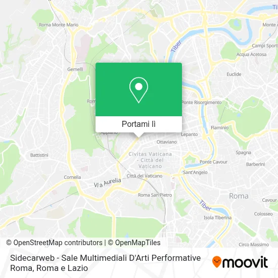 Mappa Sidecarweb - Sale Multimediali D'Arti Performative Roma