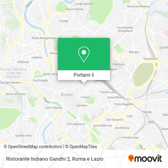 Mappa Ristorante Indiano Gandhi 2