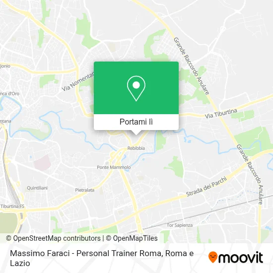 Mappa Massimo Faraci - Personal Trainer Roma