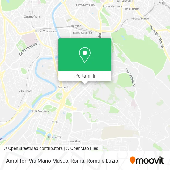 Mappa Amplifon Via Mario Musco, Roma