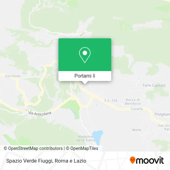 Mappa Spazio Verde Fiuggi