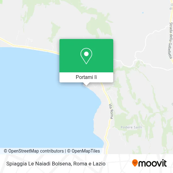 Mappa Spiaggia Le Naiadi Bolsena