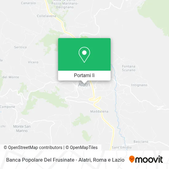 Mappa Banca Popolare Del Frusinate - Alatri