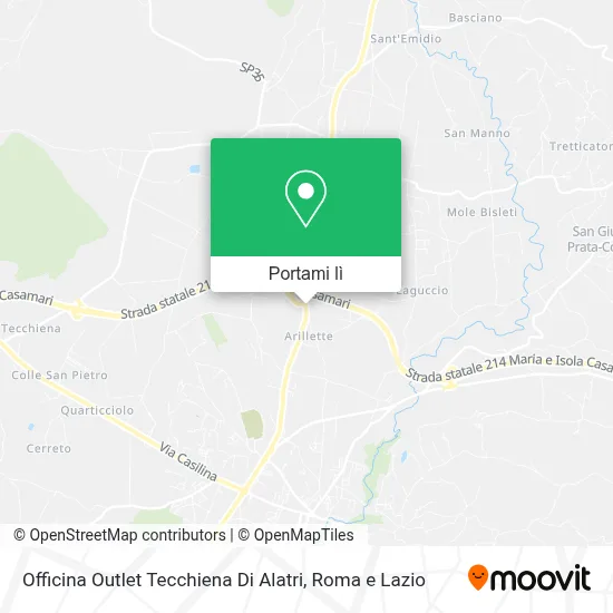 Mappa Officina Outlet Tecchiena Di  Alatri