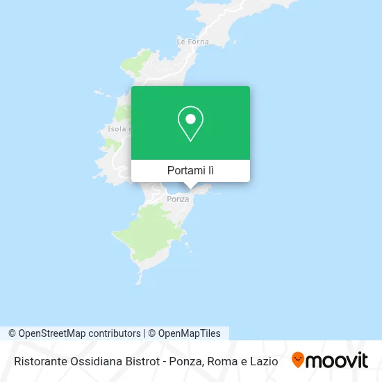 Mappa Ristorante Ossidiana Bistrot - Ponza