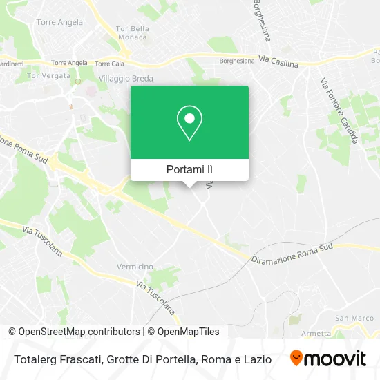 Mappa Totalerg Frascati, Grotte Di Portella