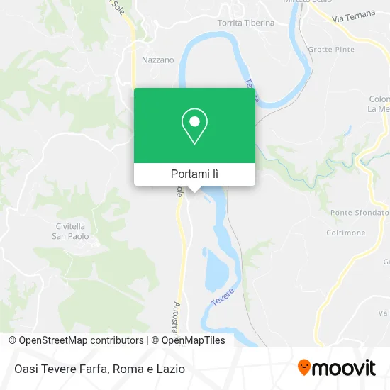Mappa Oasi Tevere Farfa