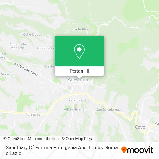Mappa Sanctuary Of Fortuna Primigenia And Tombs