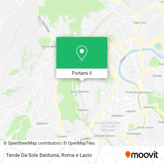 Mappa Tende Da Sole Balduina