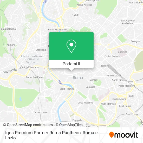 Mappa Iqos Premium Partner Roma Pantheon