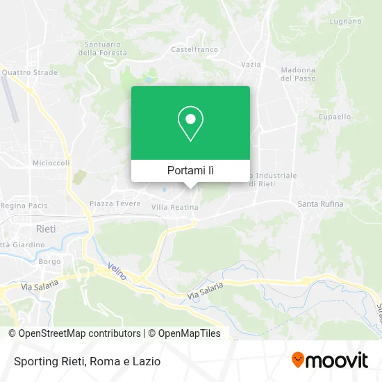 Mappa Sporting Rieti