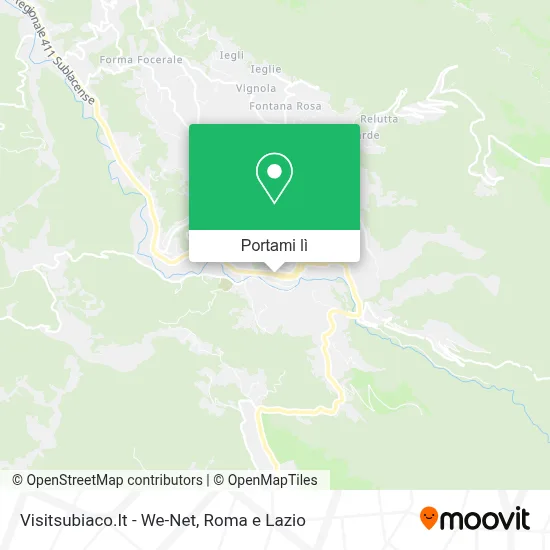 Mappa Visitsubiaco.It - We-Net
