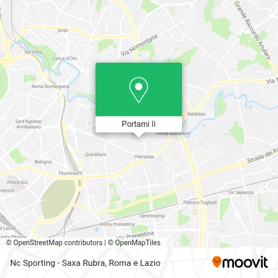 Mappa Nc Sporting - Saxa Rubra