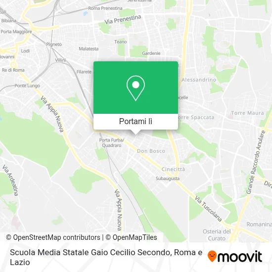 Mappa Scuola Media Statale Gaio Cecilio Secondo