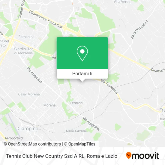 Mappa Tennis Club New Country Ssd A RL