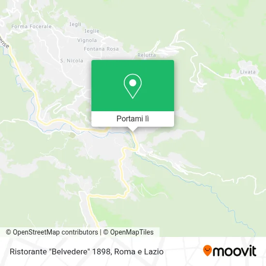 Mappa Ristorante "Belvedere"  1898