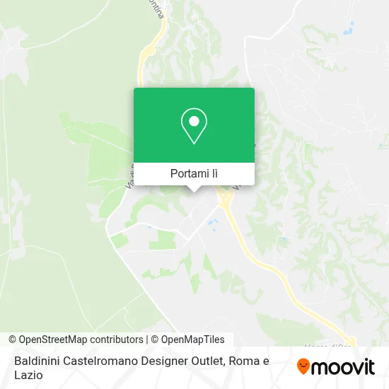 Mappa Baldinini Castelromano Designer Outlet