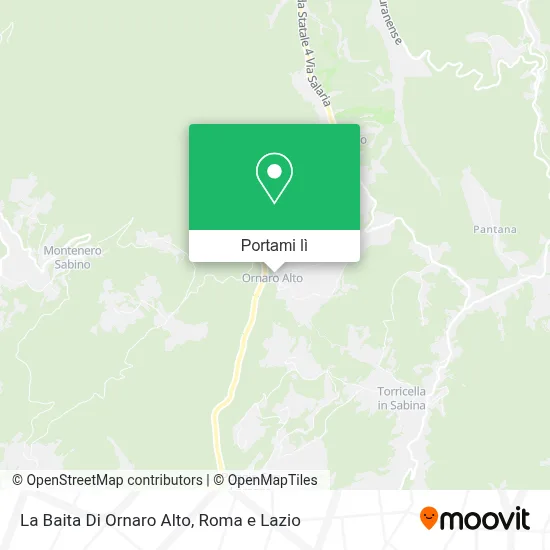 Mappa La Baita Di Ornaro Alto