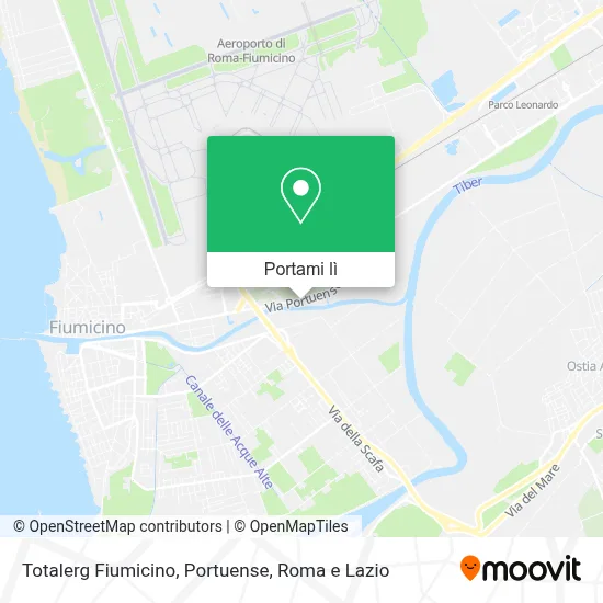 Mappa Totalerg Fiumicino, Portuense