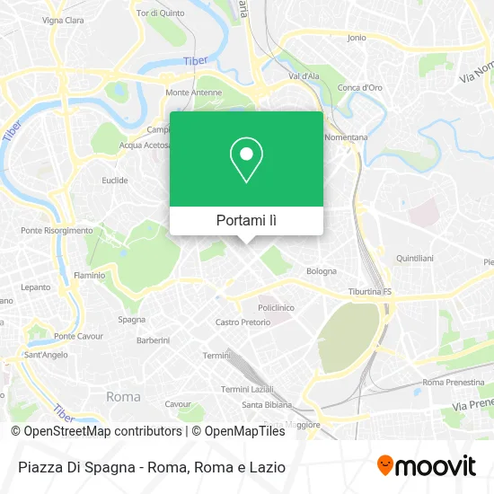 Mappa Piazza Di Spagna - Roma