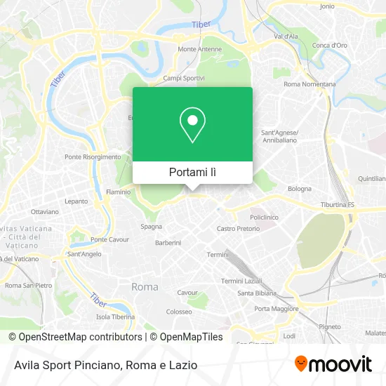 Mappa Avila Sport Pinciano
