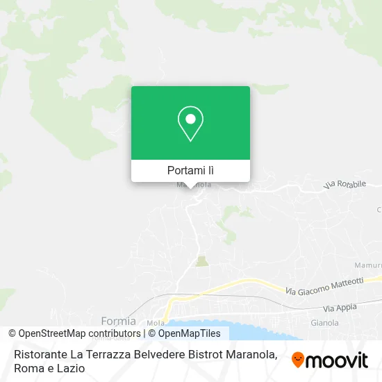 Mappa Ristorante La Terrazza Belvedere Bistrot Maranola