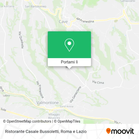 Mappa Ristorante Casale Bussoletti