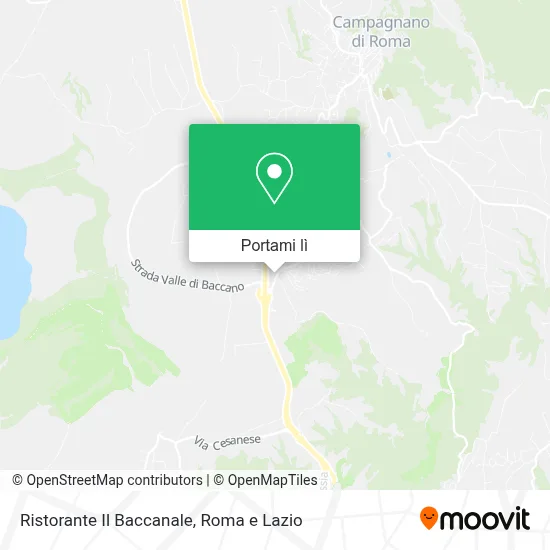 Mappa Ristorante Il Baccanale