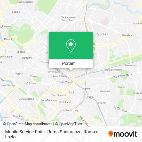 Mappa Mobile Service Point- Roma Sanlorenzo
