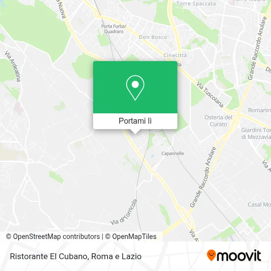 Mappa Ristorante El Cubano
