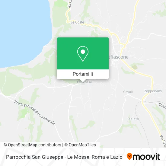 Mappa Parrocchia San Giuseppe - Le Mosse