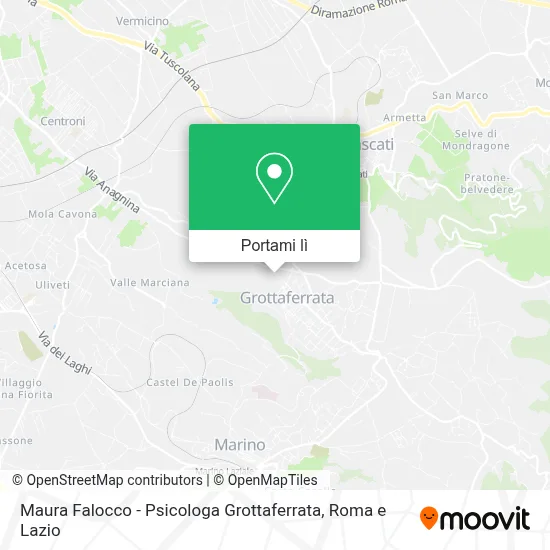 Mappa Maura Falocco - Psicologa Grottaferrata