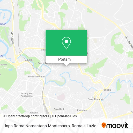 Mappa Inps Roma Nomentano Montesacro