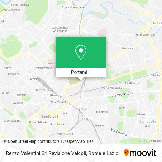 Mappa Renzo Valentini Srl      Revisione Veicoli