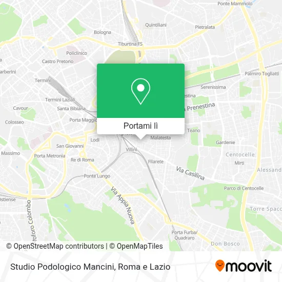 Mappa Studio Podologico Mancini