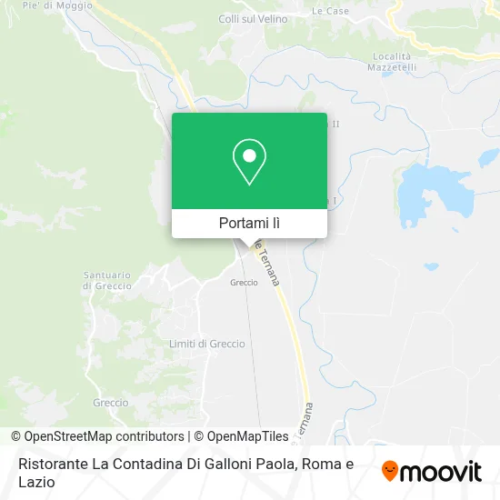 Mappa Ristorante La Contadina Di Galloni Paola