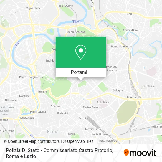 Mappa Polizia Di Stato - Commissariato Castro Pretorio