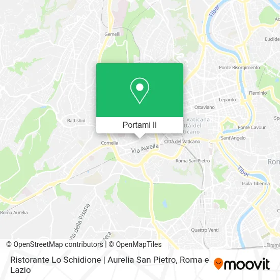 Mappa Ristorante Lo Schidione | Aurelia San Pietro