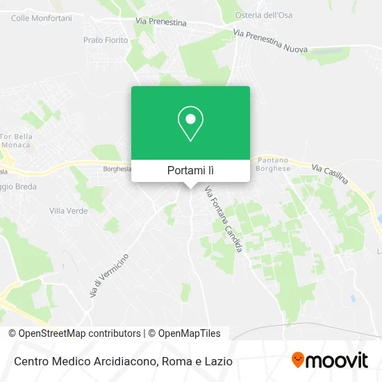Mappa Centro Medico Arcidiacono
